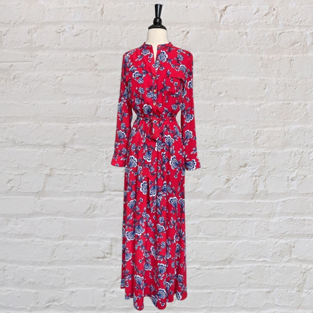 EXPRESS, Small, Button-Up, Maxi Dress with Belt